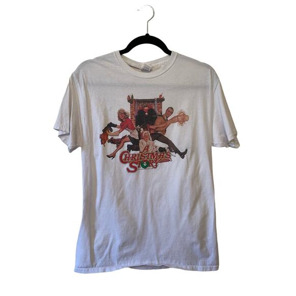 A Christmas Story M white short sleeve t-shirt movie fandom 2021 cotton holiday - Picture 1 of 7